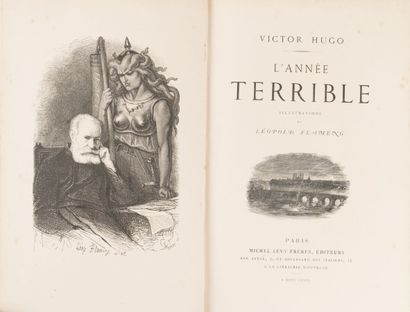 null HUGO. Victor. 
L'année terrible.
Paris, France. Lévy. 1873. 1 volume in-8, Bradel-style...