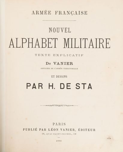 null VANIER. Léon. 
French Army. New military alphabet.
Paris, France. Léon Vanier....
