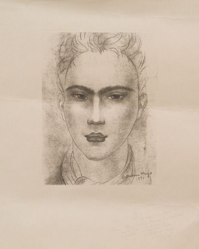 7. HUGO Valentine (1887-1968)
Portrait
Lithographie...