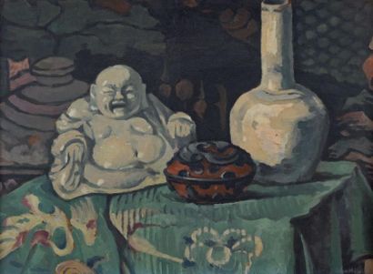 MARCEL BERNANOSE (1884-1952) Nature morte au bouddha et au vase
Huile sur panneau...