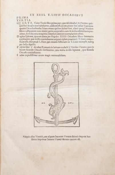 null TITE-LIVE.
Ex XIIII. T. Liuii Decadibus... Venetiis, in aedibus Aldi, 1520-1521....