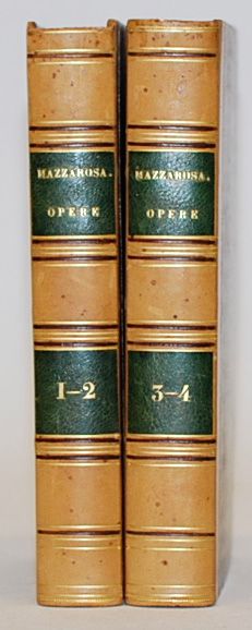 MAZZAROSA. Antonio Opere. Lucques, Giuseppe Giusti, 1841-1842, 4 tomes en 2 volumes...