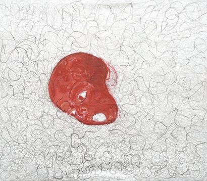 Philippe PASQUA (né en 1965) Tête de bébé rose, 1997
Technique mixte sur toile signée...