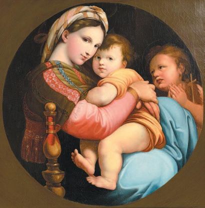 D'après La Vierge à la chaise de Raphaël conservé au Palazzo Pitti
La Vierge à la...