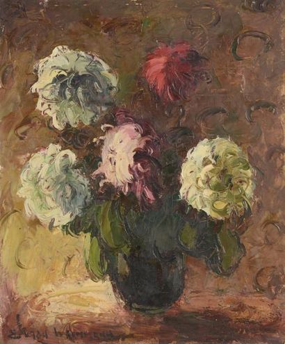 Elemer VAGH-WEINMANN (1906-1990) Vase de pivoines
Huile sur toile, signée en bas...
