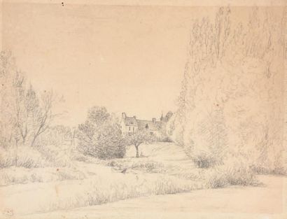 Jean-Baptiste MILLET (1831-1906) Maison dans un parc
Estampe.
Cachet en bas à gauche.
23...