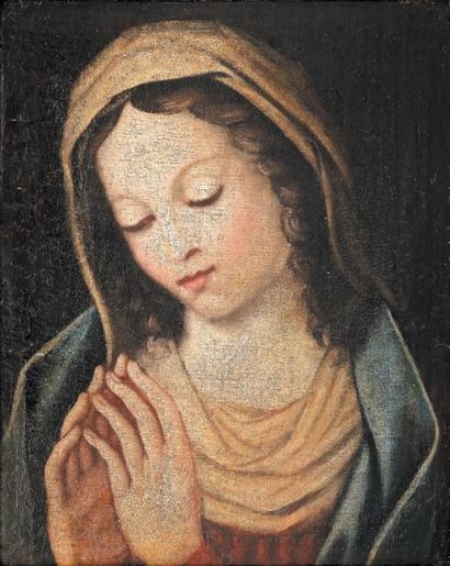 Ecole italienne du XVIIe siècle Vierge en prière
Toile.
43 x 34 cm