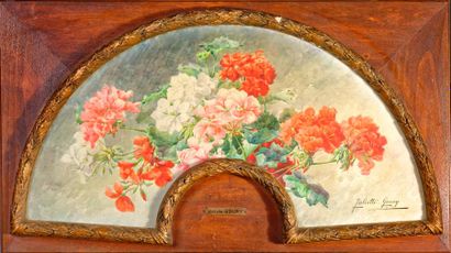 Juliette GOURY (1878-1954) Cerises et Fleurs
Ensemble de trois aquarelles sur papier...