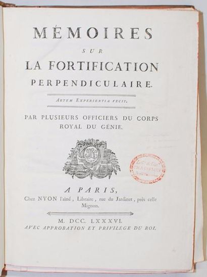 [FOURCROY DE RAMECOURT (Ch.-R.)] Mémoires sur la fortification perpendiculaire. Par...