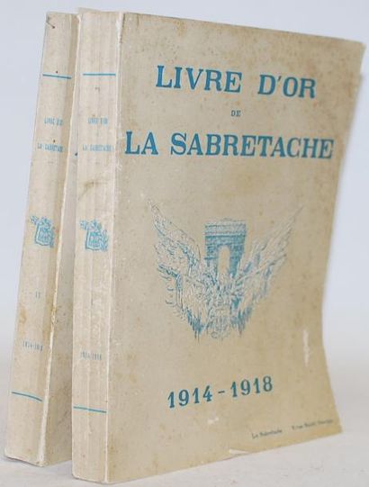 null LIVRE D'OR de la Sabretache 1914- 1918. Paris, La Sabretache, 1923, 2 vol. in-4,...