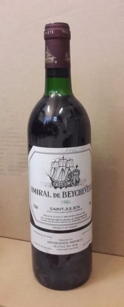 null 1 Bouteille Amiral de Beychevelle, 1986.
Niveau légèrement bas.