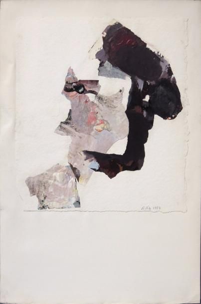 Raphaëlle PIA (née en 1942) Papiers déchirés et recomposés, 1984
Acrylique sur papier.
37,5...