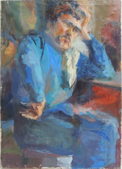 Raphaëlle PIA (née en 1942) Pessot, 1966
Huile sur toile.
92 x 66 cm