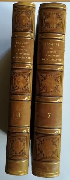 null FLOQUET. Histoire du parlement de Normandie. Rouen, Frère, 1840-1842, 7 volumes...