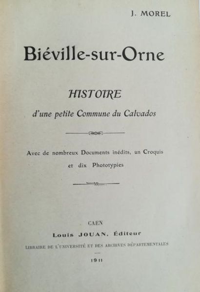 null MOREL. Bléville-sur-Orne. Caen, Jouan, 1911, demi-percaline verte