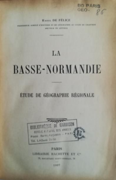 null FELICE. La Basse-Normandie. Paris, Hachette, 1907, demi-basane brune (frottée).	

Quatre...