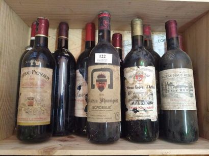 null Lot de neuf bouteilles VINS ROUGES DIVERS comprenant :

Une bouteille, CHÂTEAU...