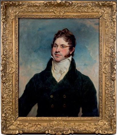 Entourage de Thomas LAWRENCE (1769-1830) 
Portrait de jeune homme
Huile sur toile.
Important...