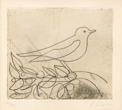 FRANÇOIS-XAVIER LALANNE (1927-2008) Oiseau
Lithographie.
14,5 x 16,5 cm