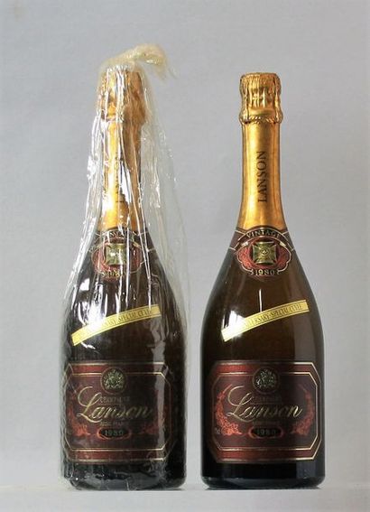 null 2 bouteilles CHAMPAGNE LANSON Cuvée spéciale 25é anniversaire 1980 