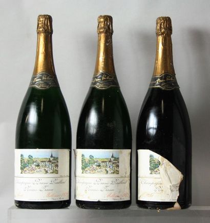 null 3 magnums CHAMPAGNE BRUNO PAILLARD 1979 1 étiquette abimée, 1 déchirée millésime...