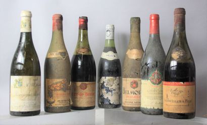 null LOT DE 7 BOUTEILLES VINS DIVERS DE BOURGOGNE : 1 bouteille Côtes de Beaune -...