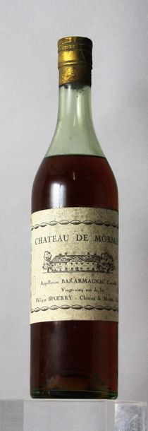 null 1 bouteille BAS ARMAGNAC - CHÂTEAU de MORMES - 25 ans de Fût Etiquette légèrement...