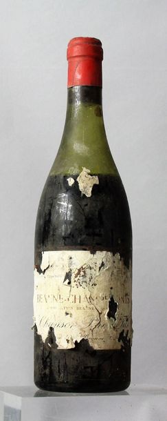 null 2 bouteilles BEAUNE CHAMPIMONTS - Domaine CHANSON 1949 Etiquettes abimées, déchirées,...