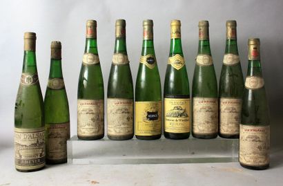 null LOT DE 9 BOUTEILLES VINS D'ALSACE "WINDSBUHL" DOMAINE J MEYER 3 RIESLING, 4...