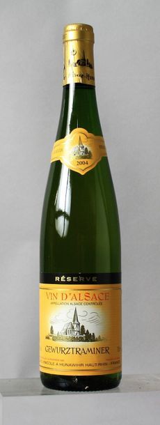 null 12 bouteilles GEWURZTRAMINER "Réserve" - CAVES DE HUNAWIHR 2004 LOT EST VENDU...