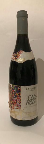 null 1 bouteille CÔTE RÔTIE LA TURQUE - GUIGAL 1996 Etiquette déchirée. 