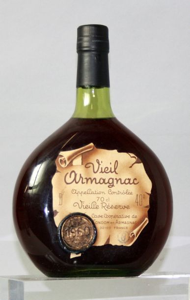 null 1 flacon 70 cl ARMAGNAC "Vieille réserve" - Cave coopérative de Condom 1960