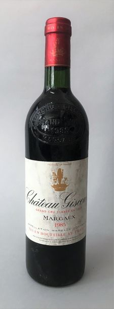 null 1 bouteille CHÂTEAU GISCOURS 3é GCC - Margaux 1985
 Etiquette tachée.