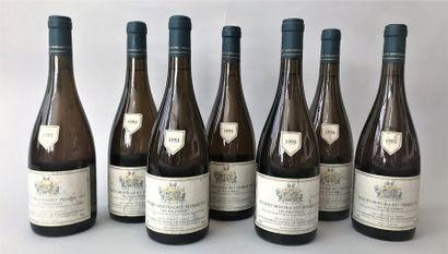 null 7 bouteilles PULIGNY MONTRACHET 1er Cru "Folatieres" Ch. de PULIGNY 1993 Etiquettes...