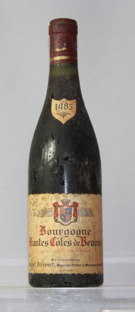 null 1 bouteille BOURGOGNE HAUTES CÔTES DE BEAUNE - Domaine FRECOURT 1985
 Etiquette...