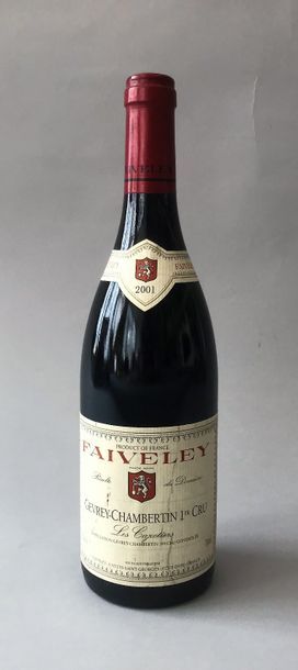 null 1 bouteille GEVREY CHAMBERTIN 1er cru " Les Cazetiers" - FAIVELEY 2001
 Etiquette...