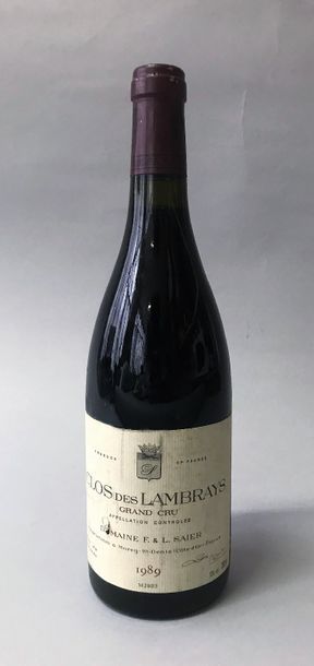 null 1 bouteille CLOS DE LAMBRAYS - SAIER 1989
 Etiquette légérement marquée et ...