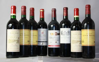 null LOT DE 16 BOUTEILLES BORDEAUX DIVERS MILLESIMES 1986 à 2004 :
 2 bouteilles...