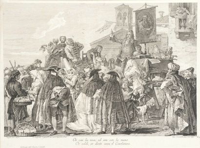 Giacomo LEONARDIS (1723-1794) 
Le Dentiste charlatan
Planche 9 d'une série de Types...
