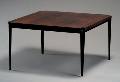 Osvaldo BORSANI (1911-1985) & TECNO Table basse modèle «T61a» à plateau carré en...