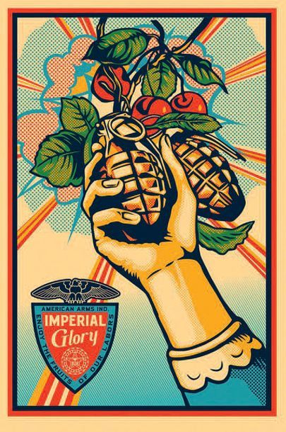 Shepard FAIREY (né en 1970) Imperial Glory
Sérigraphie signée et datée.
91 x 61 ...