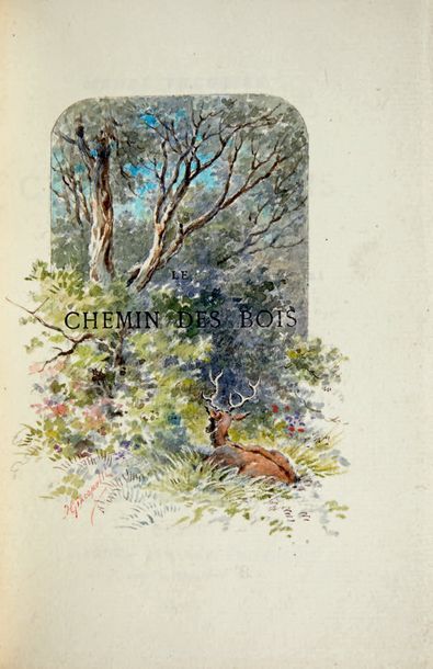 THEURIET (A.) Le Chemin des bois. Paris, Lemerre, 1877, in-12, maroquin vert tilleul,...