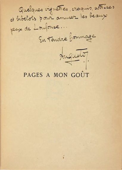 VOISINS (Augusto GILBERT de...) Pages à mon goût. Paris, L'Artisan du Livre, 1929,...