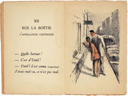 SIMON (J.) Une Fable, une parabole. [Paris], sans éditeur, 1958, in-12, en feuilles,...