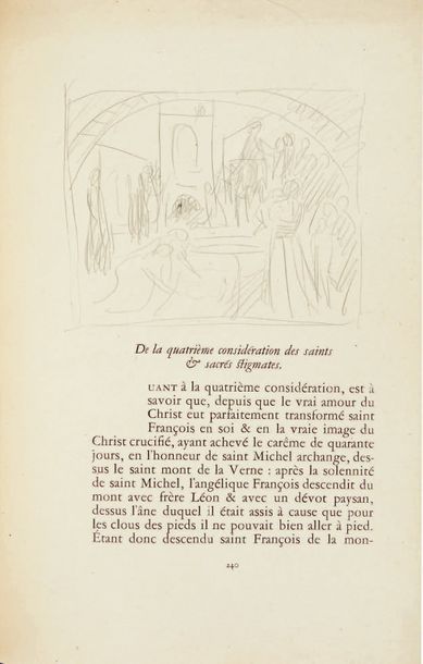 FRANÇOIS D'ASSISE (Giovanni di Pietro Bernardone, dit saint...) Fioretti... Paris,...