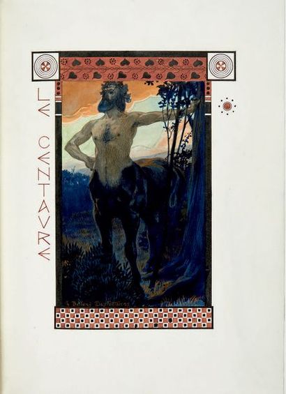 GUÉRIN (M. de) Poèmes en prose. Paris, Pelletan, 1901, grand in-4°, maroquin bleu...