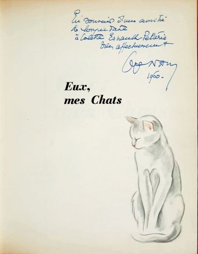 NAM (J.) Eux, mes chats. Poèmes et dessins.
Paris, Del Duca, 1959, in-4°, cartonnage...