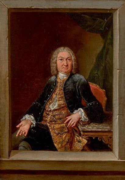 Pierre VILLEBOIS (expose à l'Académie de Saint-Luc en 1753) Portrait de Monsieur...