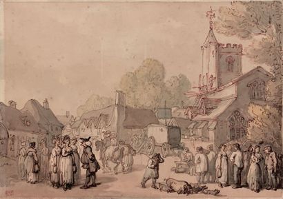 Thomas Rowlandson (1756-1827) Scène de marché
Plume et aquarelle.
19,3 x 26,7 cm

Provenance:
Ancienne...