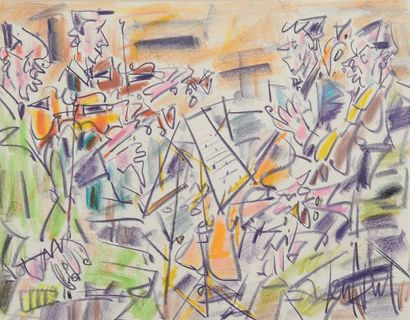 Eugène Paul dit Gen Paul (1895-1975) The quartet
Drawing with pencils signed at the...